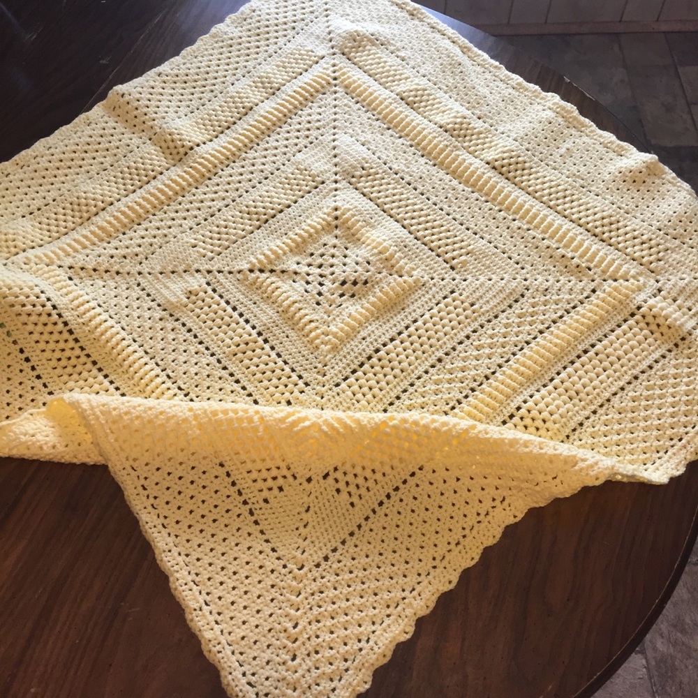 GONE BANANAS Crocheted Baby Blanket - Picture 3 of 5